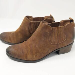 Tommy Hilfiger Ripley Ankle Booties 6M Brown Suede Western